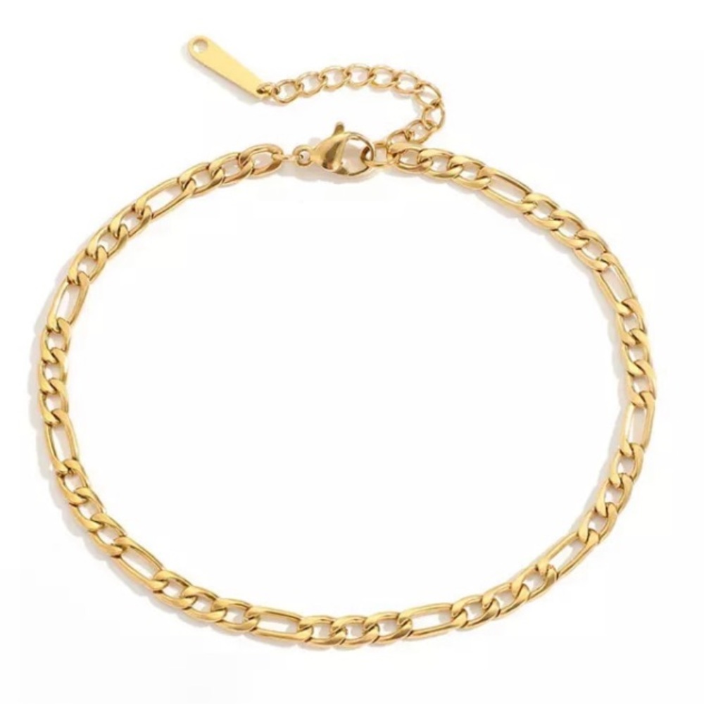 ⚜️𝟯𝟬%𝗢𝗙𝗙 𝗯𝘂𝗻𝗱𝗹𝗲𝘀 𝟯+⚜️ NEW Figaro Chain Stainless Steel Anklet - Picture 10 of 12